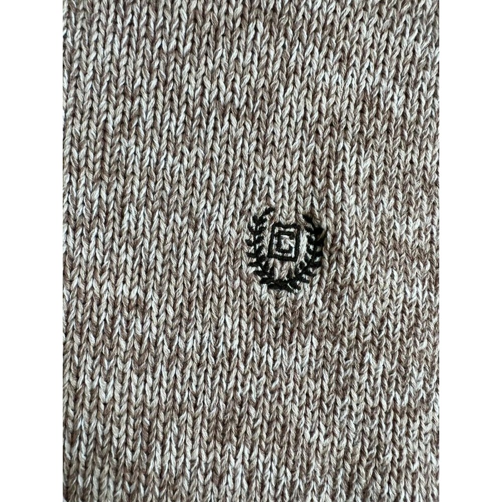 Chaps Ralph Lauren Brown Sweater Men's Mock Neck With Elbow Patches Size Large - Picture 8 of 9